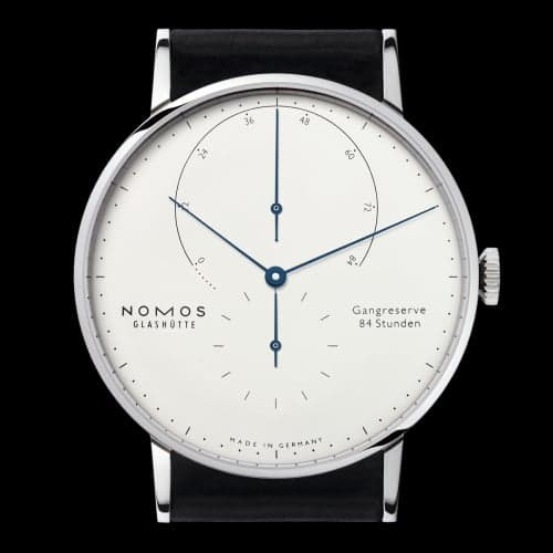 Nomos Glashütte Lambda Weissgold Blue Hands