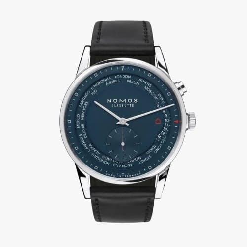 Nomos Glashütte Zürich Weltzeit Midnight Blue