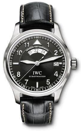IWC Schaffhausen Pilot's Watch Spitfire UTC Stainless Steel / Black / Strap