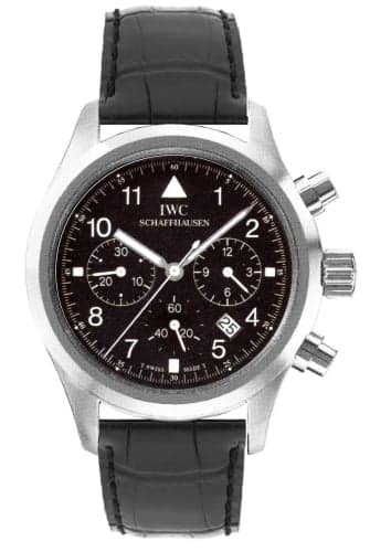 IWC Schaffhausen Pilot's Watch Chronograph Mecaquartz Stainless Steel / Black / Strap