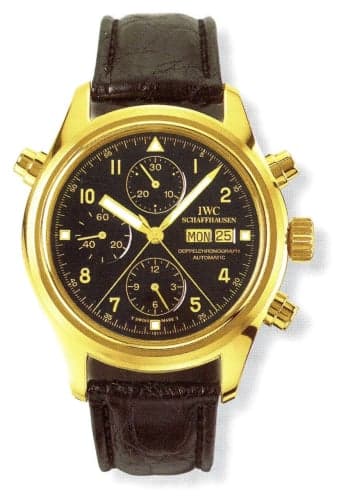 IWC Schaffhausen Pilot's Watch Doppelchronograph Yellow Gold / Black / English