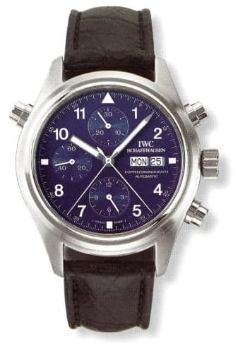 IWC Schaffhausen Pilot's Watch Doppelchronograph Platinum / Blue / French