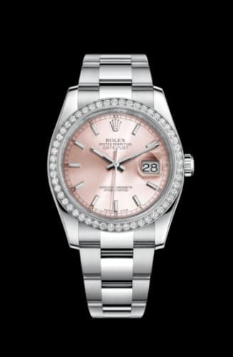 Rolex Datejust 36 Stainless Steel Diamond / Oyster / Pink