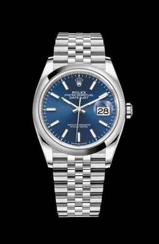 Rolex Datejust 36 Stainless Steel / Domed / Blue / Jubilee