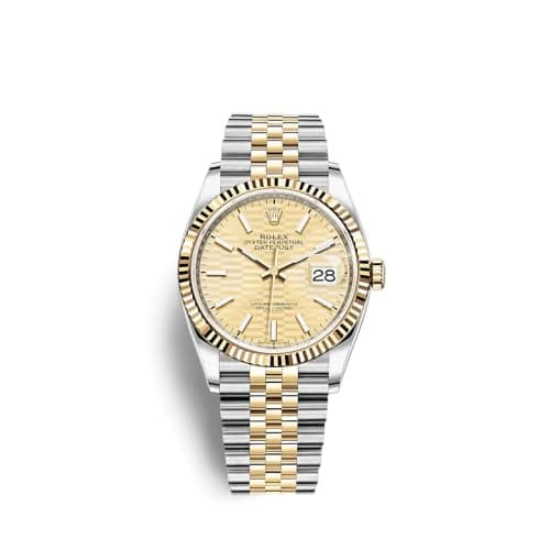 Rolex Datejust 36 Stainless Steel / Yellow Gold / Fluted / Champagne - Fluted / Jubilee
