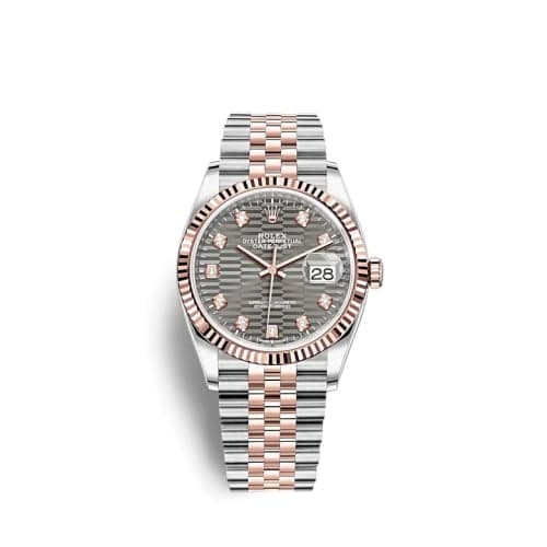 Rolex Datejust 36 Stainless Steel / Everose / Fluted / Slate - Fluted - Diamond / Jubilee
