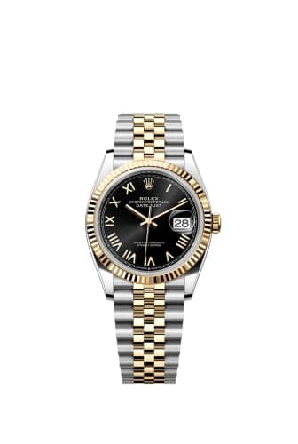 Rolex Datejust 36 Stainless Steel - Yellow Gold - Fluted / Black Roman / Jubilee