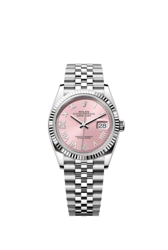 Rolex Datejust 36 Stainless Steel - Fluted / Pink Roman Diamond / Jubilee