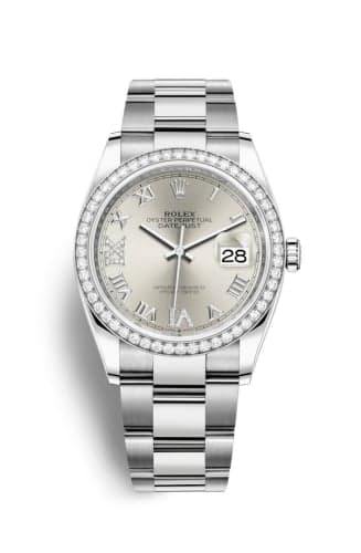 Rolex Datejust 36 Stainless Steel / Diamond / Silver Roman-Diamonds / Oyster