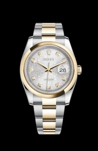 Rolex Datejust 36 Rolesor Yellow Domed / Oyster / Silver Computer