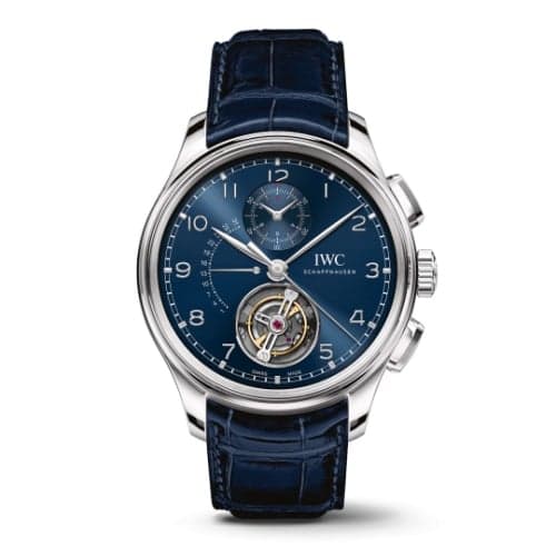 IWC Schaffhausen Portugieser Tourbillon Rétrograde Chronograph Platinum / Blue