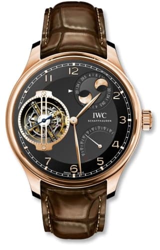 IWC Schaffhausen Portugieser Constant-Force Tourbillon Double Moon Red Gold / Black