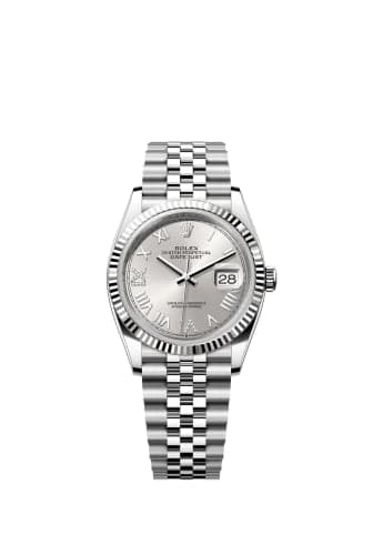 Rolex Datejust 36 Stainless Steel - Fluted / Silver Roman Diamond / Jubilee