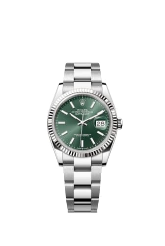 Rolex Datejust 36 Stainless Steel / Fluted / Green / Oyster