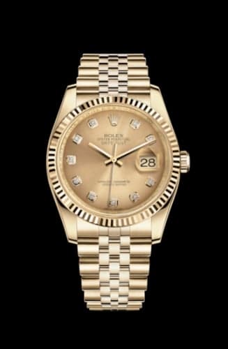 Rolex Datejust 36 Yellow Gold Fluted / Jubilee / Champagne Diamonds