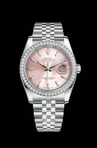 Rolex Datejust 36 Stainless Steel Diamond / Jubilee / Pink