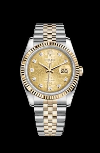 Rolex Datejust 36 Rolesor Yellow Fluted / Jubilee / Champagne Computer