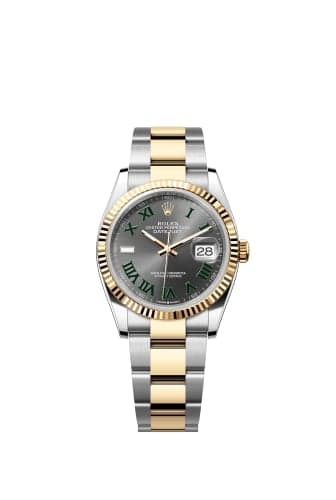Rolex Datejust 36 Stainless Steel / Yellow Gold / Fluted / Slate - Roman / Jubilee