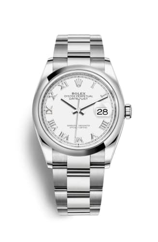 Rolex Datejust 36 Stainless Steel / Domed / White Roman / Oyster