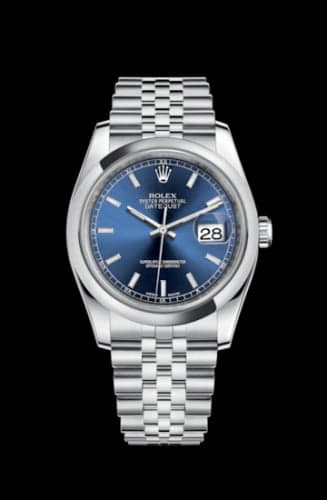 Rolex Datejust 36 Stainless Steel Domed / Jubilee / Blue