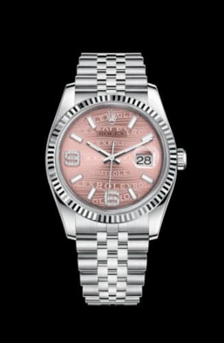 Rolex Datejust 36 Stainless Steel Fluted / Jubilee / Pink Wave