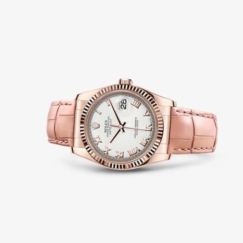 Rolex Datejust 36 Everose Strap Ivory Roman