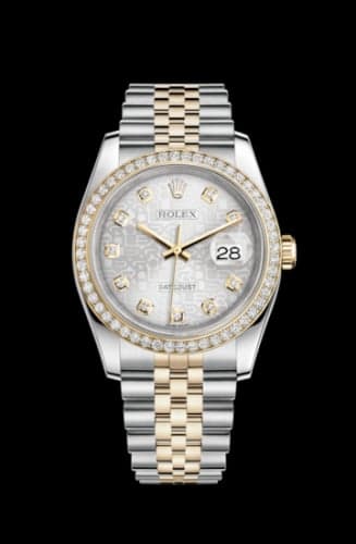 Rolex Datejust 36 Rolesor Yellow Diamond / Jubilee / Silver Computer
