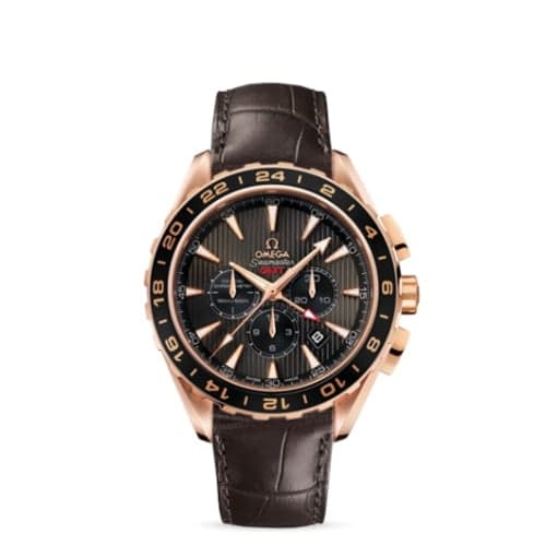 Omega Seamaster Aqua Terra 150M Co-Axial 44 GMT Chronograph Red Gold / Grey