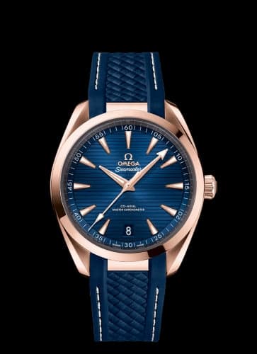 Omega Seamaster Aqua Terra 150M Master Chronometer 41 Sedna Gold / Blue / Rubber