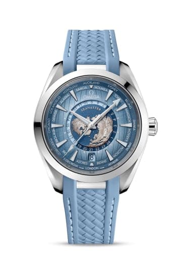 Omega Seamaster Aqua Terra 150M Master Chronometer 43 Worldtimer Stainless Steel / Summer Blue / Rubber