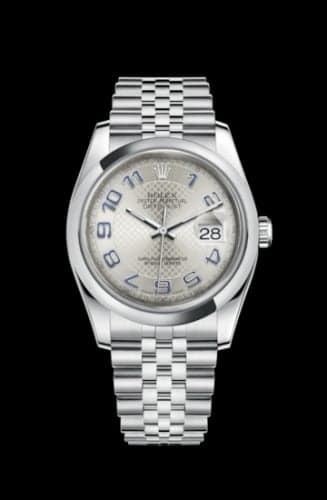 Rolex Datejust 36 Stainless Steel Domed / Jubilee / Silver Arabic