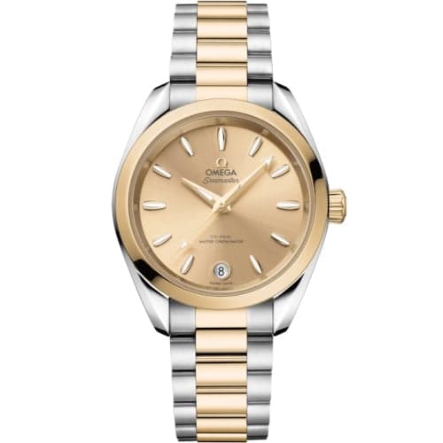 Omega Seamaster Aqua Terra 150M Shades Master Chronometer 34 Stainless Steel - Moonshine Gold / Champagne / Bracelet