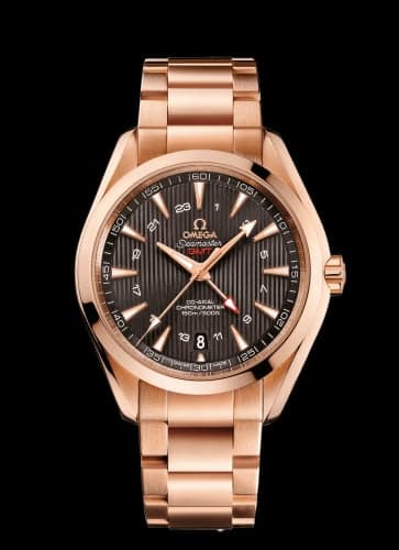 Omega Seamaster Aqua Terra 150M Co-Axial 43 GMT Red Gold / Grey / Bracelet