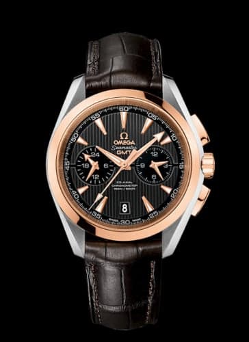 Omega Seamaster Aqua Terra 150M Co-Axial 43 GMT Chronograph Stainless Steel / Red Gold / Grey