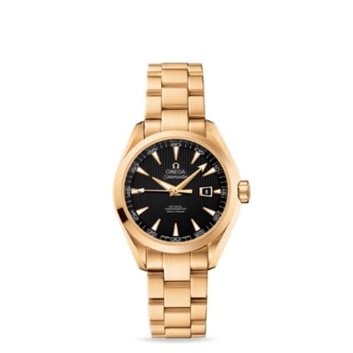 Omega Seamaster Aqua Terra 150M Co-Axial 34 Yellow Gold / Black / Bracelet