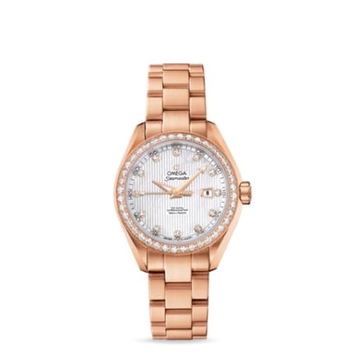 Omega Seamaster Aqua Terra 150M Co-Axial 34 Yellow Gold / Diamond / MOP / Bracelet