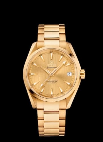 Omega Seamaster Aqua Terra 150m Master Co-Axial 38.5 Yellow Gold / Champagne / Bracelet