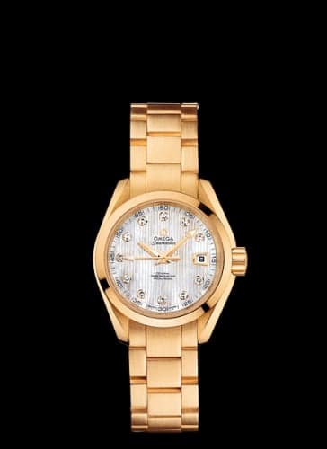 Omega Seamaster Aqua Terra 150M Co-Axial 30 Yellow Gold / MOP / Bracelet