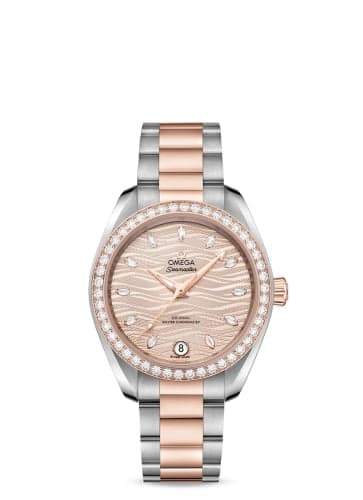 Omega Seamaster Aqua Terra 150M Master Chronometer 34 Stainless Steel / Sedna Gold / Diamond / Grey - Diamond / Bracelet