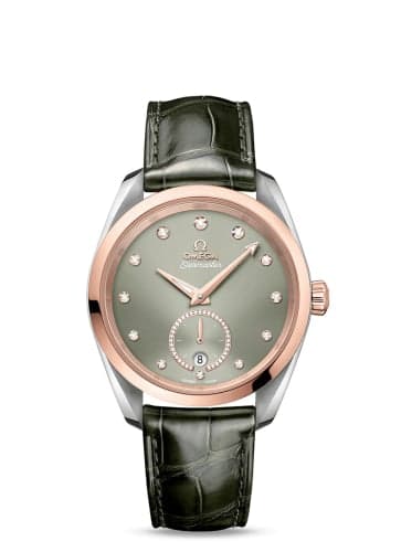 Omega Seamaster Aqua Terra 150M Master Chronometer Small Seconds 38 Stainless Steel / Sedna Gold / Green - Diamond / Alligator