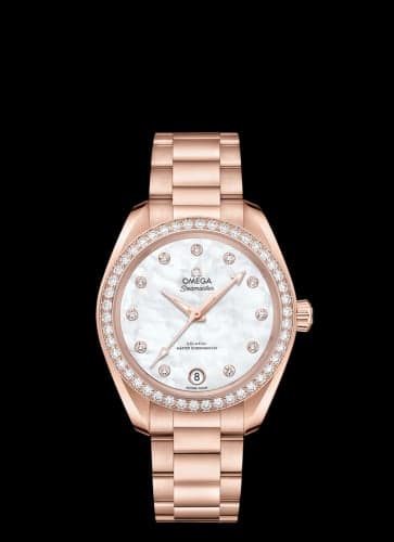 Omega Seamaster Aqua Terra 150M Master Chronometer 34 Sedna Gold / Diamond / MOP / Bracelet