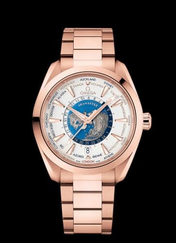 Omega Seamaster Aqua Terra 150M Master Chronometer 43 Worldtimer Sedna Gold / Silver / Bracelet