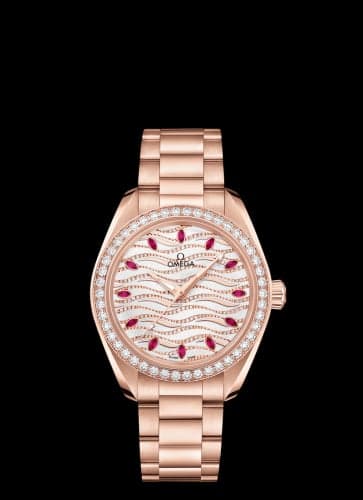 Omega Seamaster Aqua Terra 150M Master Chronometer 34 Sedna Gold / Diamond / Wave Ruby / Bracelet