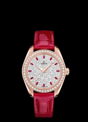 Omega Seamaster Aqua Terra 150M Master Chronometer 34 Sedna Gold / Diamond / Snow Ruby / Alligator