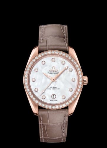 Omega Seamaster Aqua Terra 150M Master Chronometer 38 Sedna Gold / Diamond / MOP / Alligator