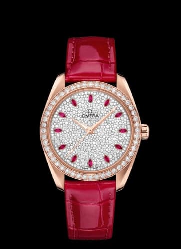 Omega Seamaster Aqua Terra 150M Master Chronometer 38 Sedna Gold / Diamond / Snow Ruby / Alligator