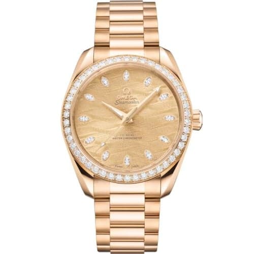 Omega Seamaster Aqua Terra 150M Master Chronometer 34 Moonshine Gold - Diamond / Champagne / Bracelet