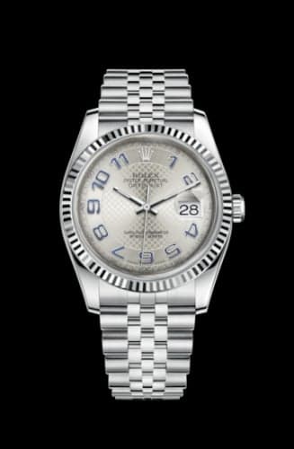 Rolex Datejust 36 Stainless Steel Fluted / Jubilee / Silver Arabic