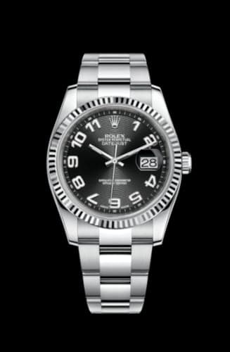 Rolex Datejust 36 Stainless Steel Fluted / Oyster / Black Arabic