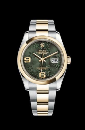 Rolex Datejust 36 Rolesor Yellow Domed / Oyster / Green Floral